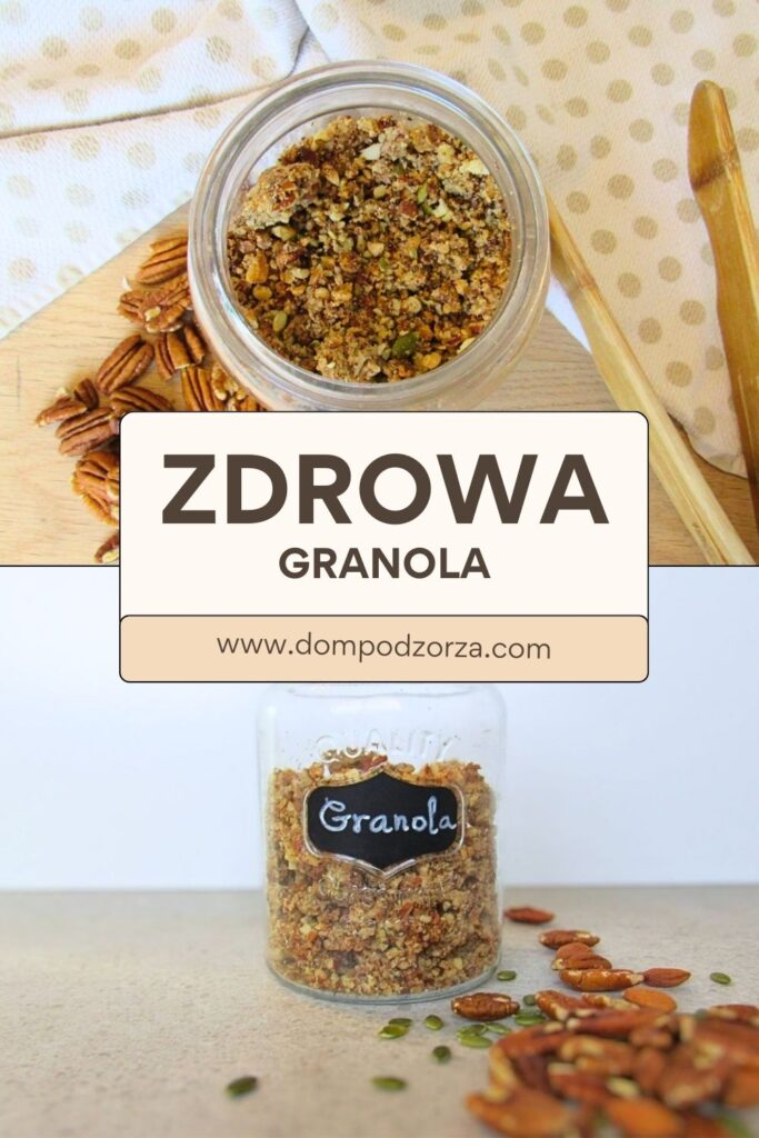 słoiki ze zdrową granolą domowej roboty