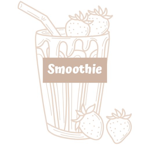 smoothie z truskawkami i rurką