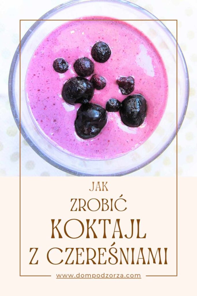 koktajl z czereśniami z lotu ptaka pin