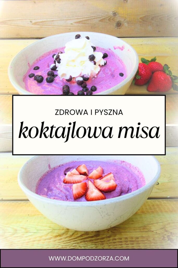 koktajlowa misa z truskawkami i jagodami pin