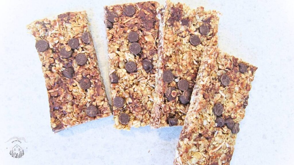 batoniki musli (granola bars) widok z góry